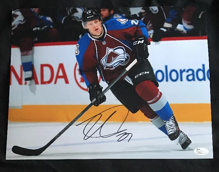 NATHAN MACKINNION AUTOGRAPHED 11X14 COLORADO AVALANCHE PHOTO JSA/COA NHL AUTO