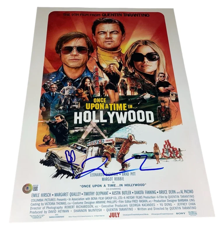 Quentin Tarantino Brad Pitt Signed 12x18 Photo Once Upon A Time in Hollywood BAS