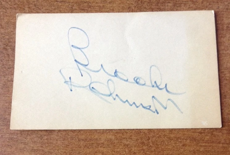 Brooks Robinson Baltimore Orioles 1955-1977 Signed 3x5 Index Card JSA COA
