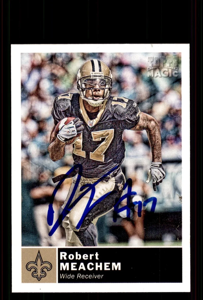 Signed Football Card Auto Robert Meachem 2010 Topps Magic #135 Saints