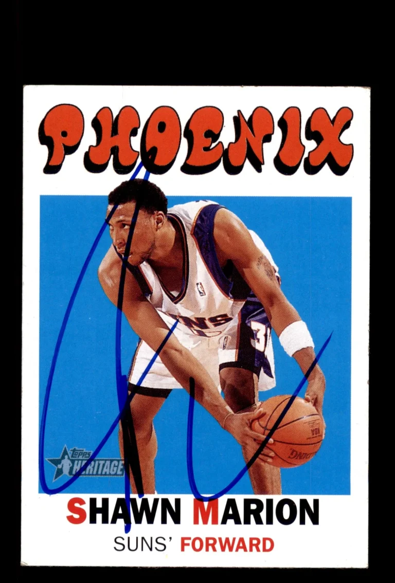 Signed Basketball Card Auto Shawn Marion 2000-01 Topps Heritage #126 Suns