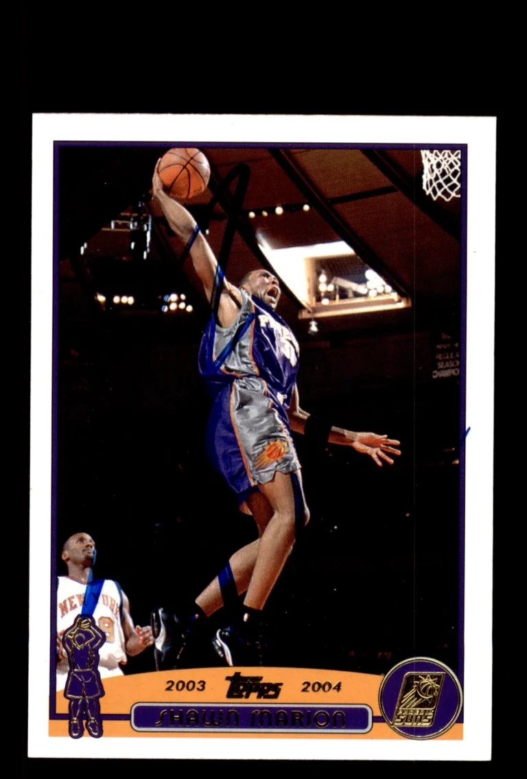 Signed Basketball Card Auto Shawn Marion 2003-04 Topps #28 Phoenix Suns