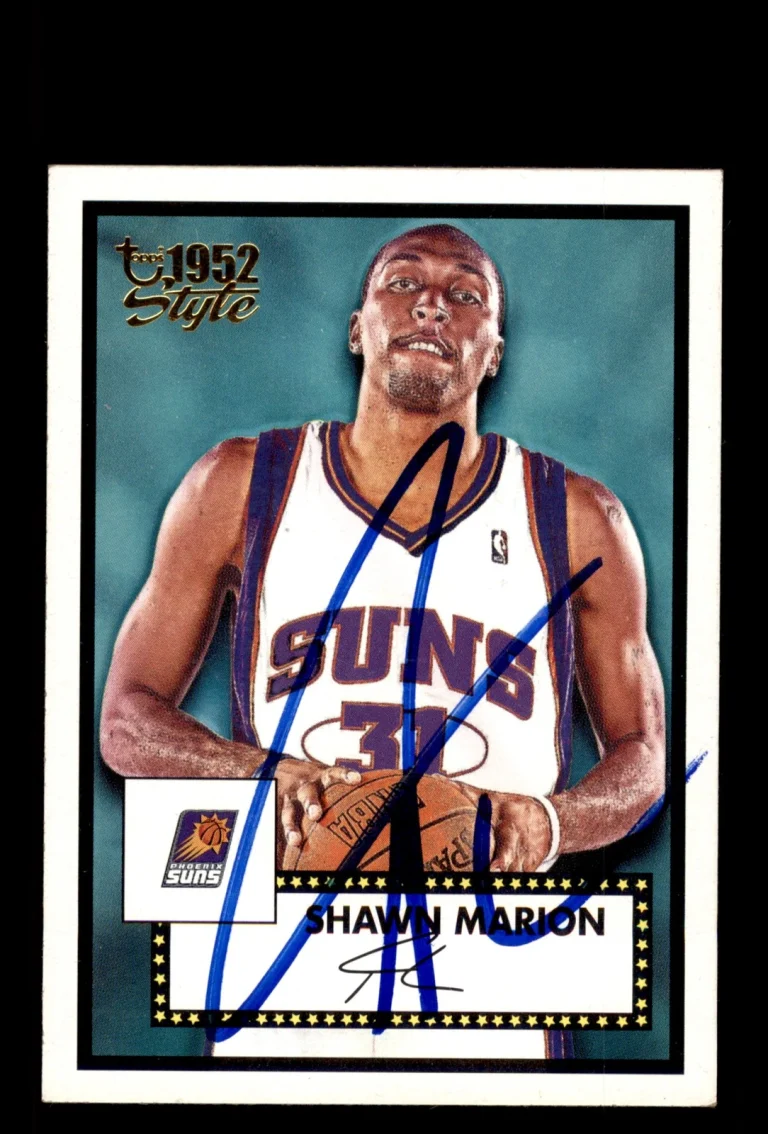 Signed Basketball Card Auto Shawn Marion 2005-06 Topps 1952 Style #100 Suns