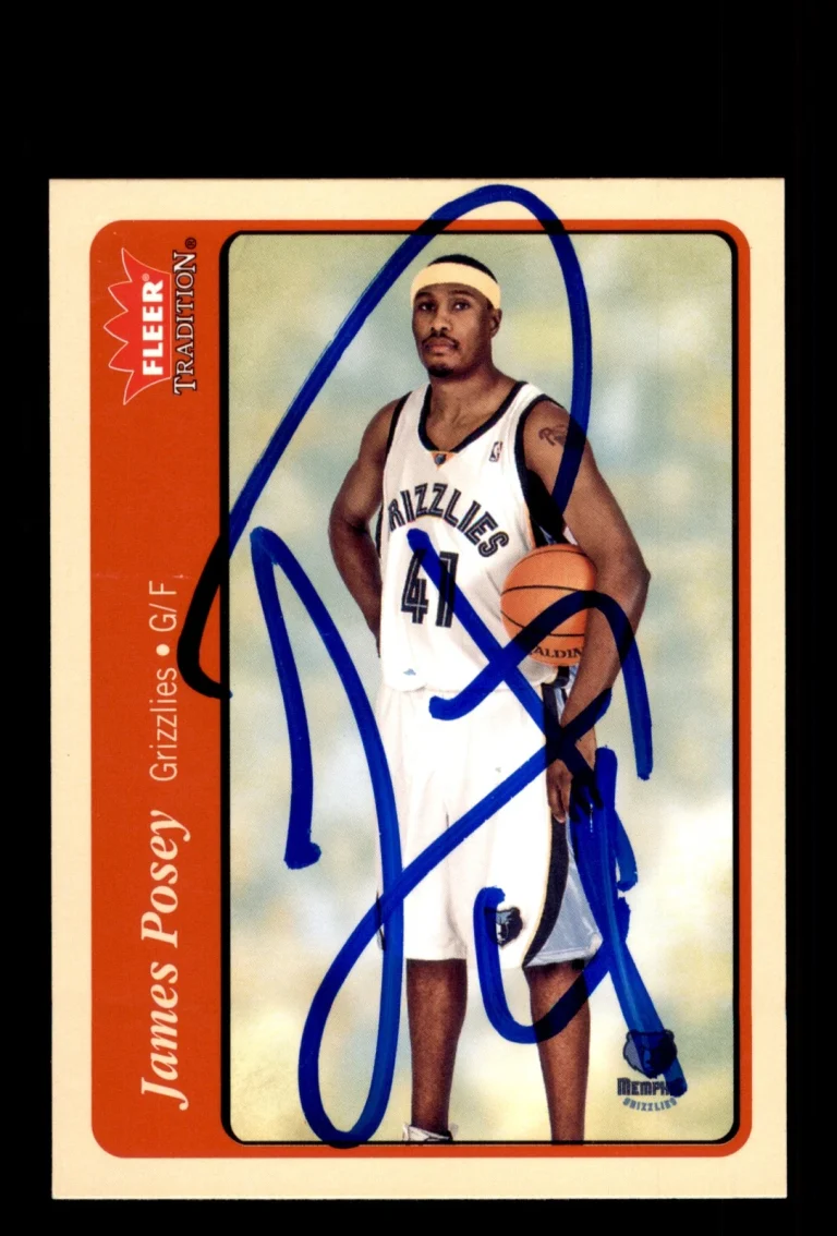 Signed Basketball Card Auto James Posey 2004-05 Fleer Tradition #19 Grizzlies