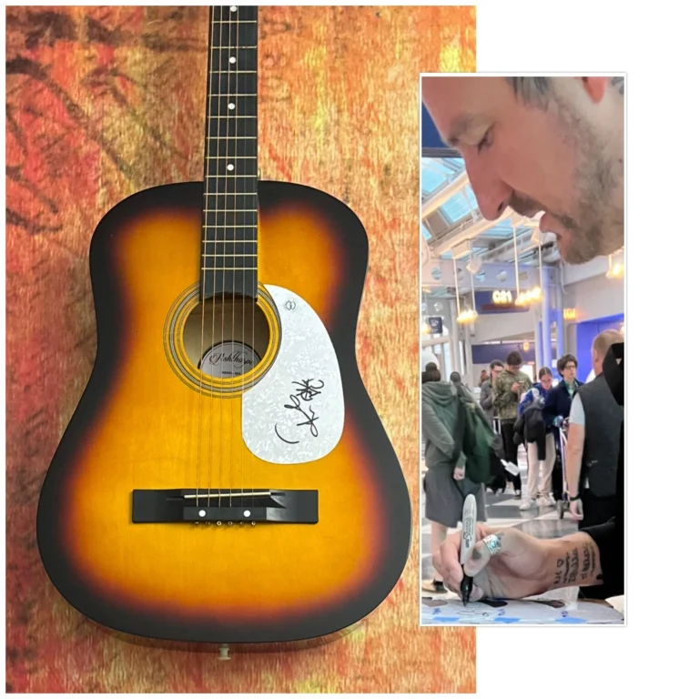GFA Tape Deck Heart Recovery FRANK TURNER Signed Acoustic Guitar PROOF COA