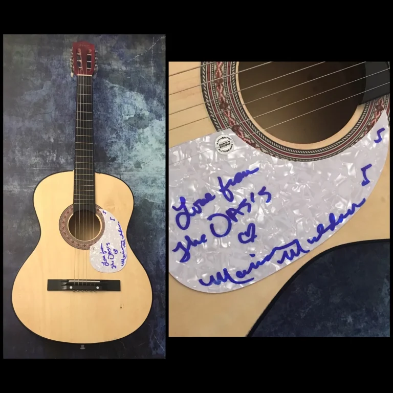 GFA Midnight at the Oasis MARIA MULDAUR Signed Acoustic Guitar COA