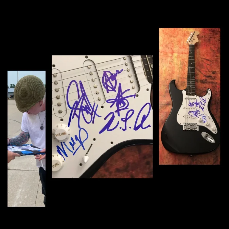GFA Aaron Nordstrom x5 Band GEMINI SYNDROME Signed Electric Guitar G3 COA