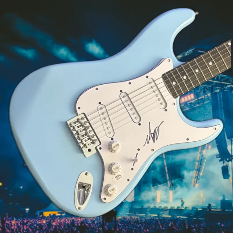 PSA Blink-182 Band Bassist MARK HOPPUS Signed Electric Guitar COA
