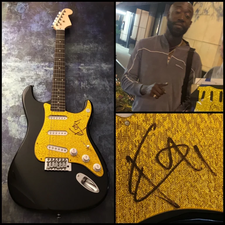 GFA 4 Thangs - Gang Signs FREDDIE GIBBS Signed Electric Guitar PROOF F2 COA