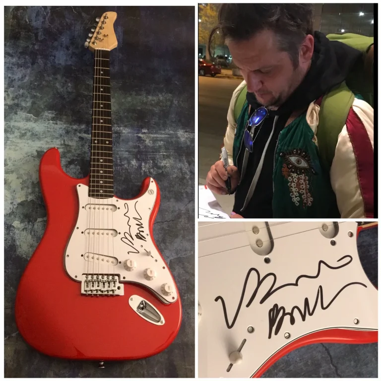 GFA Modest Mouse Float On ISAAC BROCK Signed Electric Guitar PROOF B3 COA
