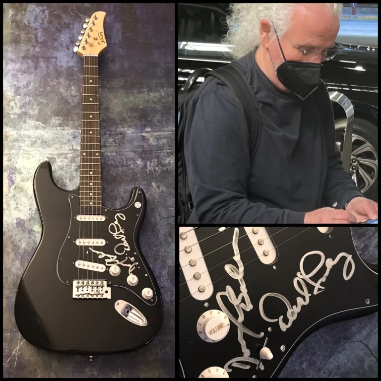 Chitarra Elettrica Firmata GFA David Freiberg x2 Band * JEFFERSON STARSHIP * COA