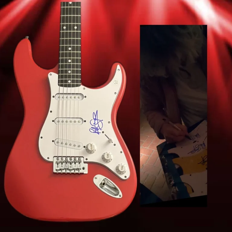 RICK SAVAGE GFA Def Leppard Bassista Chitarra Elettrica Firmata Proof COA
