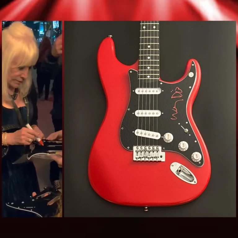 WENDY DIO Moglie di Ronnie James Dio Autografata Chitarra Elettrica PROOF COA