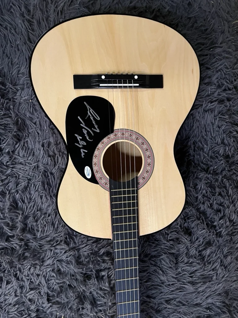 Country Singer LEROY VAN DYKE SIGNED AUTOGRAPH 38” GUITAR ACOA COA THE AUCTIONEE