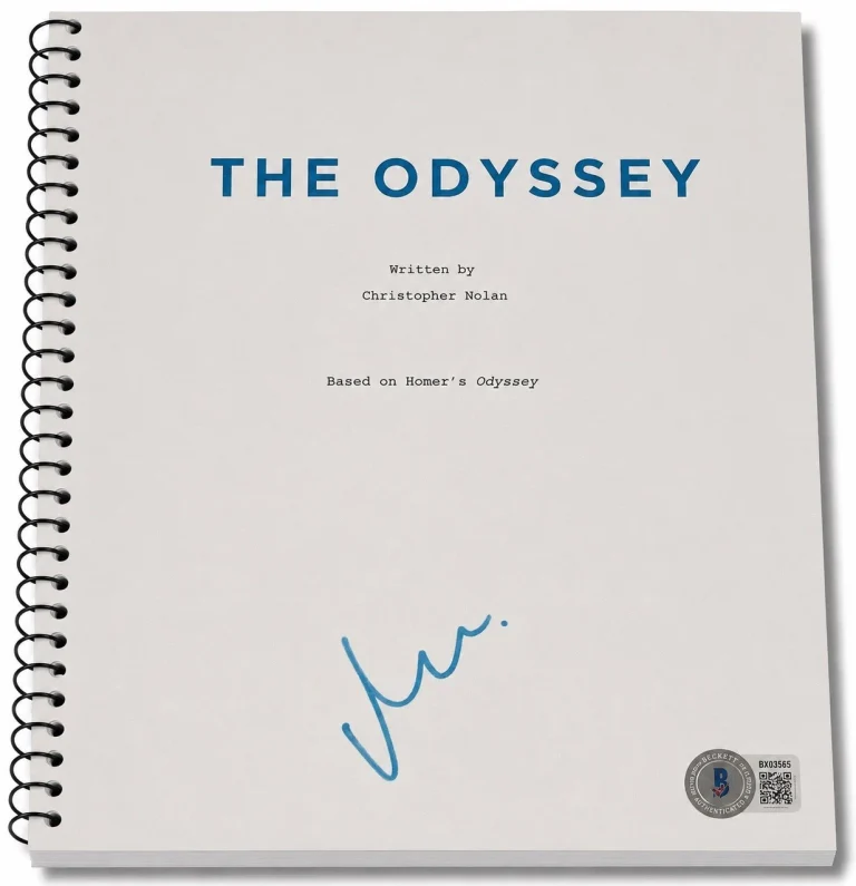 Matt Damon Signed Autograph The Odyssey Full Movie Script Screenplay Beckett BAS