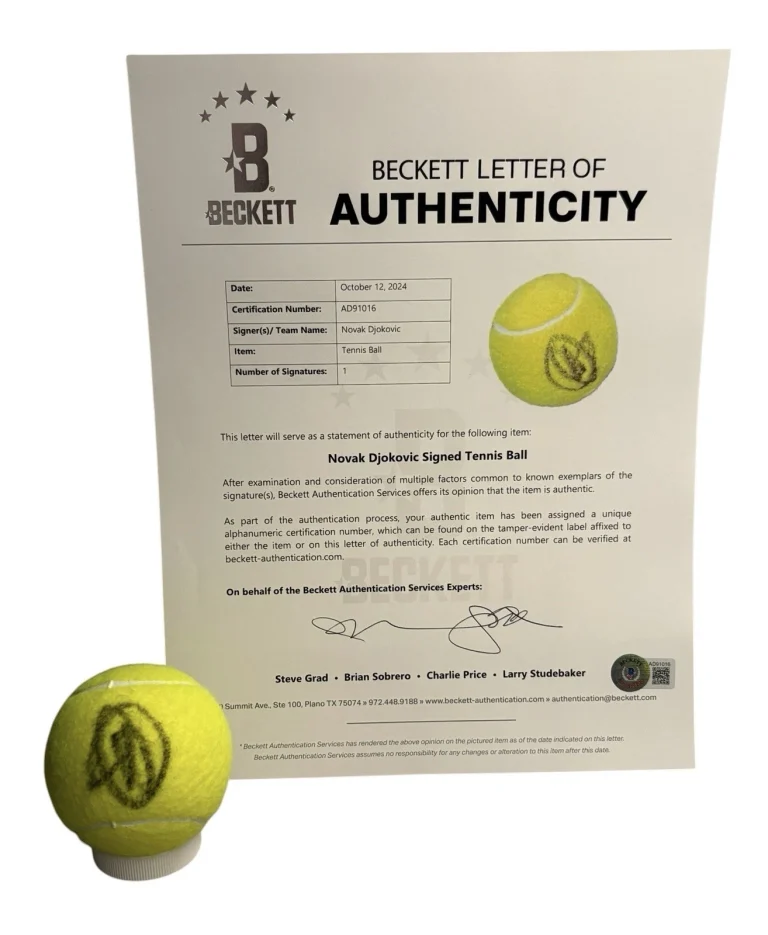 Novak Djokovic Signed Autograph US Open Official Tennis Ball Beckett BAS Proof