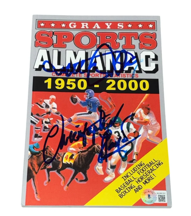 Michael J Fox Christopher Lloyd Signed Auto Back To The Future Almanac Beckett