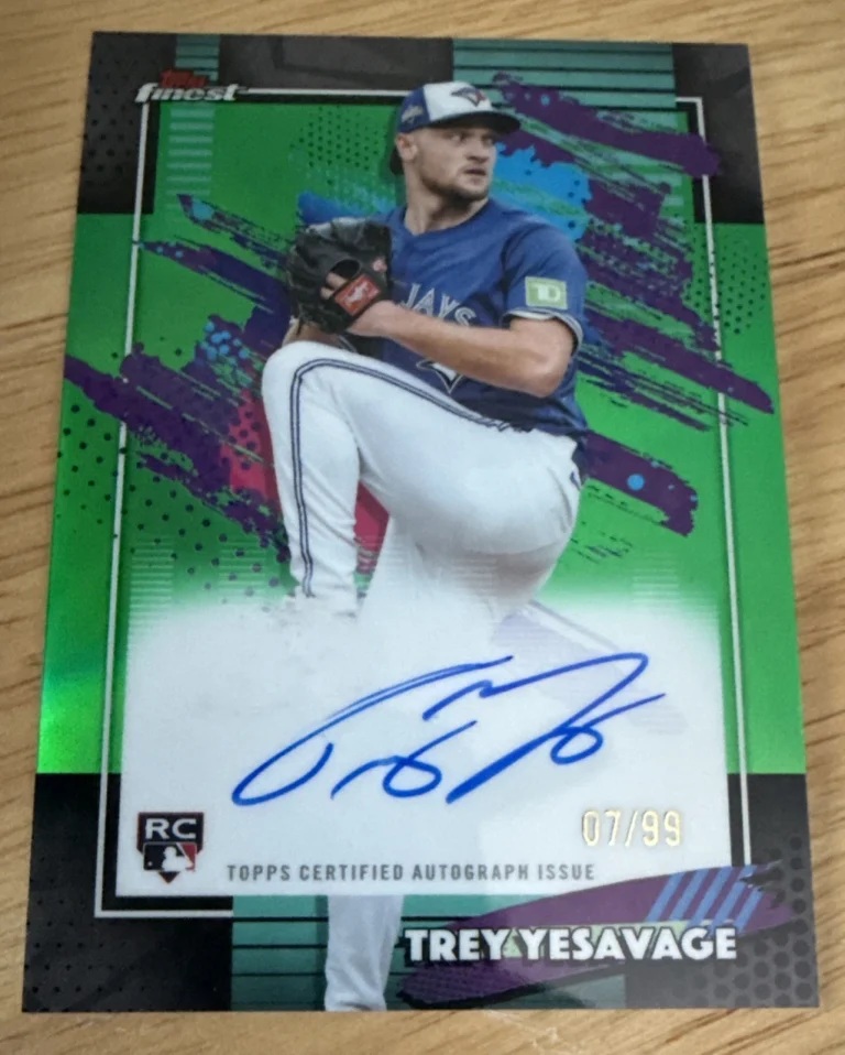 Topps Finest Baseball 2026 Trey Yesavage RC Auto FA-TY /99 Toronto Blue Jays