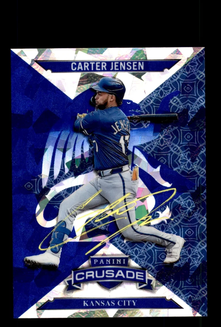 Signed Baseball Card Auto Carter Jensen 2025 Panini Crusade #17 Royals