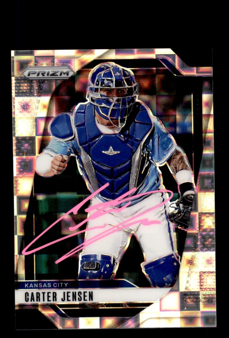Signed Baseball Card Auto Carter Jensen 2025 Panini Prizm #166 Royals /199