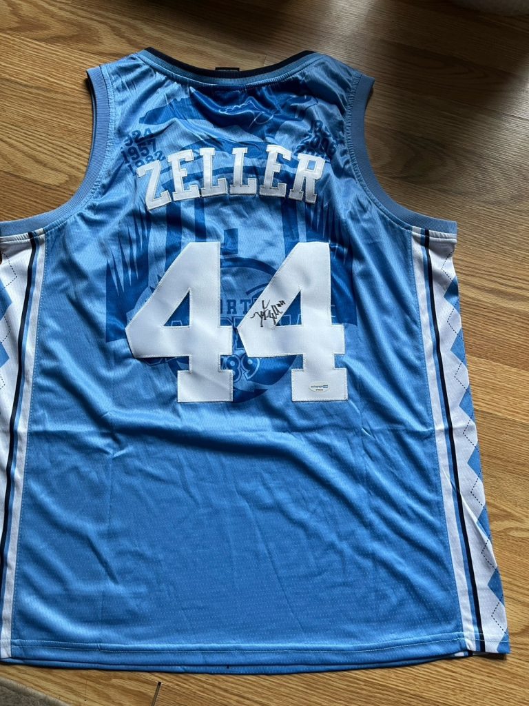 North Carolina Tarheels TYLER ZELLER SIGNED AUTOGRAPH JERSEY ACOA COA