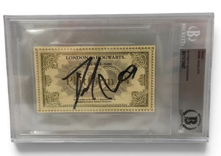 Daniel Radcliffe Signed Hogwarts Ticket Harry Potter Authentic Autograph Beckett