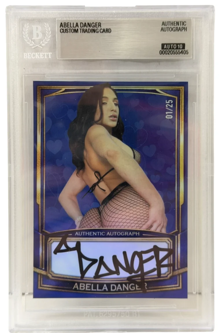 Abella Danger Signed Custom Trading Card Beckett Encapsulated Autograph Grade 10