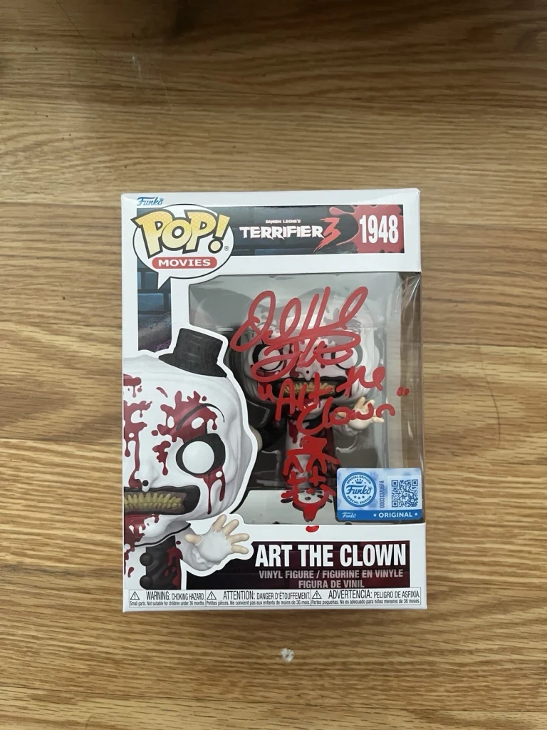 DAVID HOWARD THORNTON AUTOGRAPH SIGNED TERRIFIER FUNKO POP #1948 ART THE CLOWN