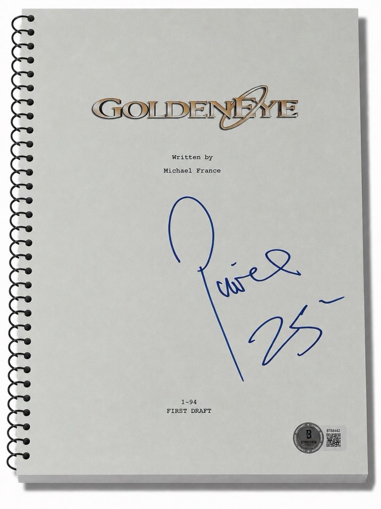 Pierce Brosnan Signed Autograph GoldenEye Full Script Screenplay Bond Beckett