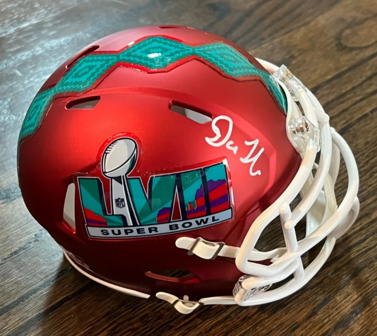 DAVE TOUB SIGNED FOOTBALL MINI HELMET AUTO KC CHIEFS SUPER BOWL LVII JSA COA