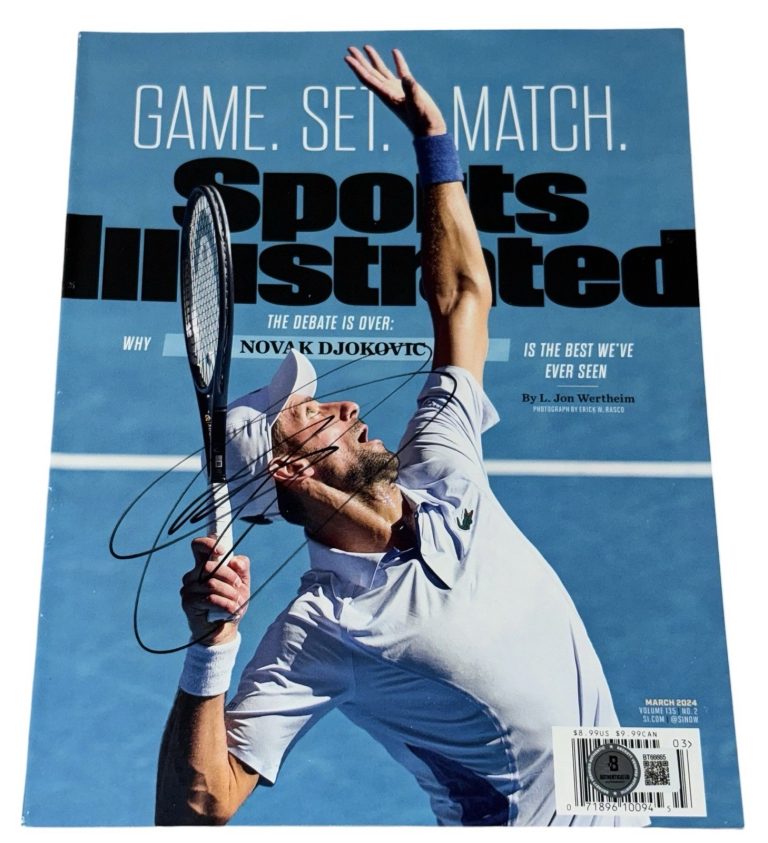 Novak Djokovic Signed Autograph Sports Illustrated Magazine Authentic Beckett