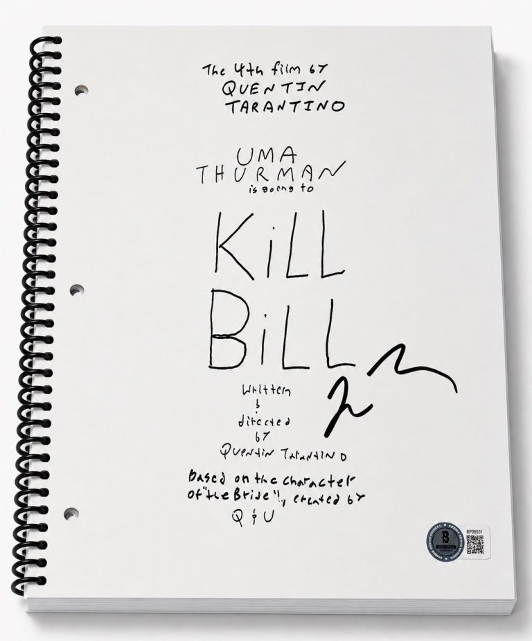 Quentin Tarantino Signed Autograph Kill Bill Full Script Screenplay Beckett BAS
