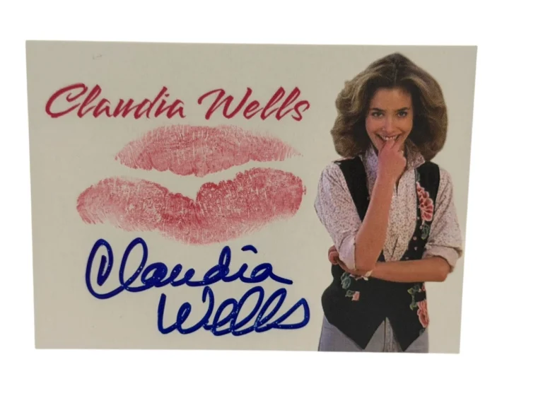 Claudia Wells Signed Kiss Card Back to the Future Autograph Beckett Witness