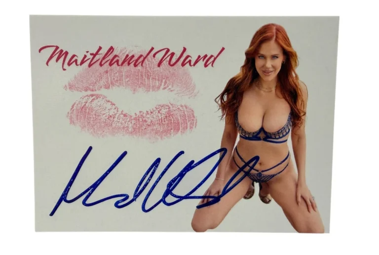 Maitland Ward Signed Kiss Card Adult Star Autograph Kiss Print Beckett Witness