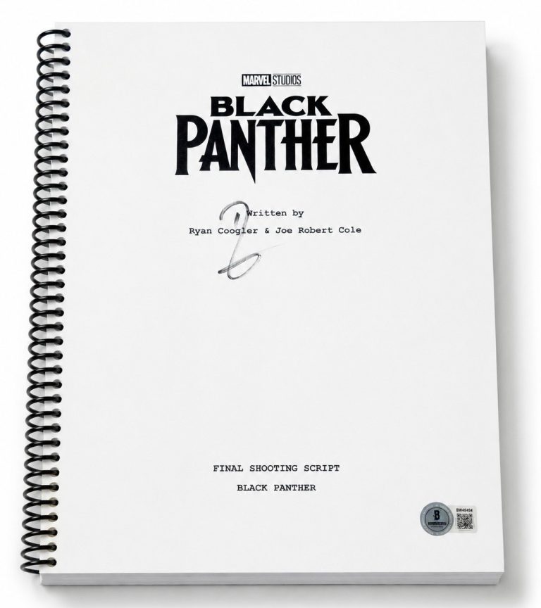 Ryan Coogler Signed Autograph Black Panther Movie Script Screenplay Beckett BAS