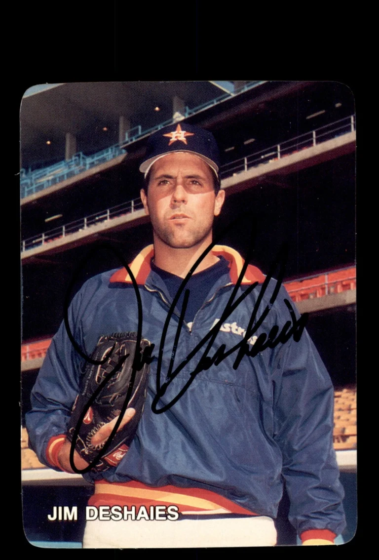 Signed Baseball Card Auto Jim Deshaies 1987 Mother's Cookies Houston Astros #23