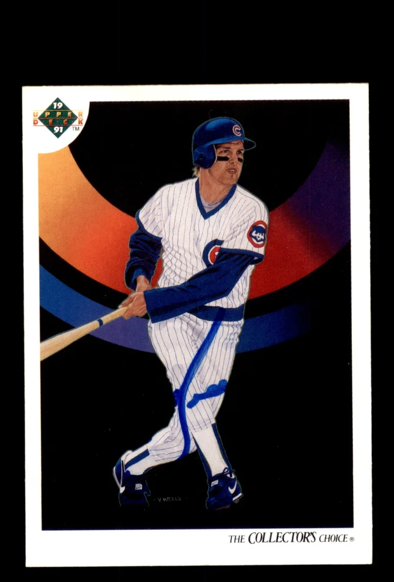 Signed Baseball Card Auto Mark Grace 1991 Upper Deck #99 Chicago Cubs