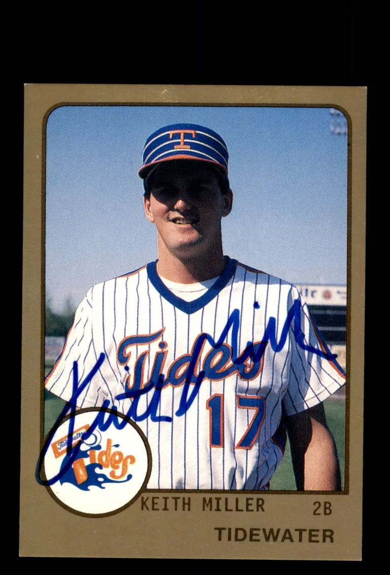 Signed Baseball Card Auto Keith Miller 1988 ProCards #1604 Tidewater Tides