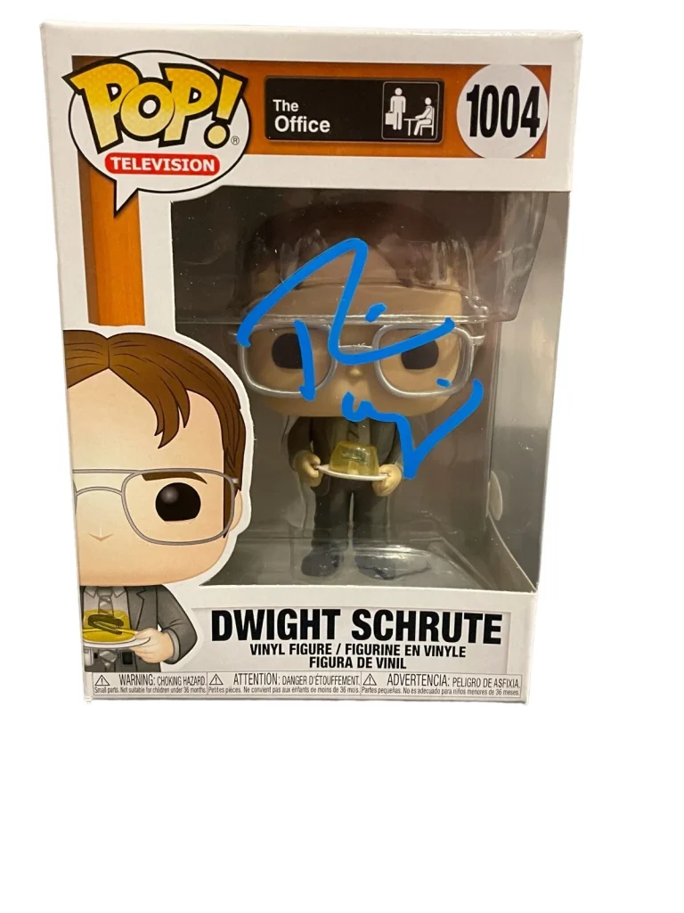 Rainn Wilson Signed Autograph The Office Funko Pop 1004 Dwight Beckett BAS COA A