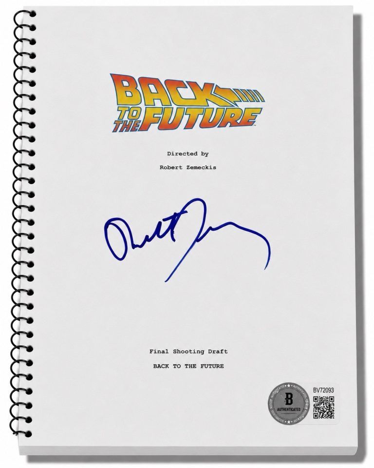 Robert Zemeckis Signed Autograph Back to the Future Script Screenplay Beckett