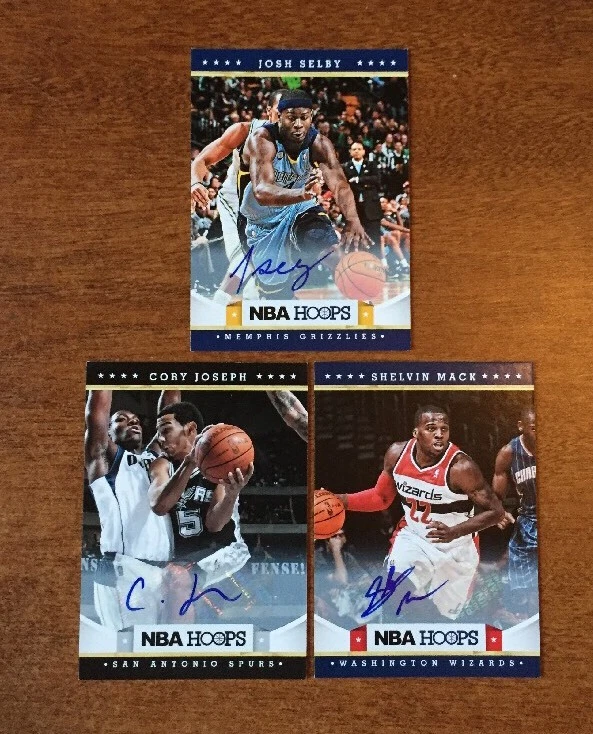 (3) 2012 NBA Hoops Autographs JOSEPH SELBY MACK Auto LOT
