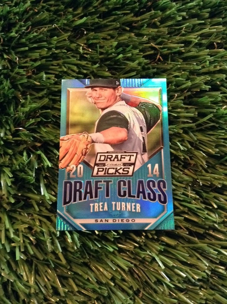 TREA TURNER 2014 PANINI PRIZM DRAFT PICKS DRAFT CLASS #12 POWDER BLUE #ED /199