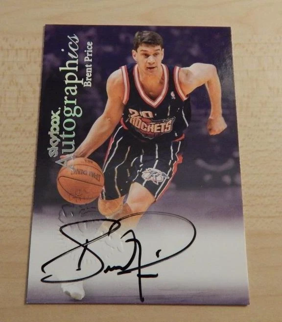 1999 SKY BOX AUTOGRAPHICS BRENT PRICE ON CARD AUTO ROCKETS