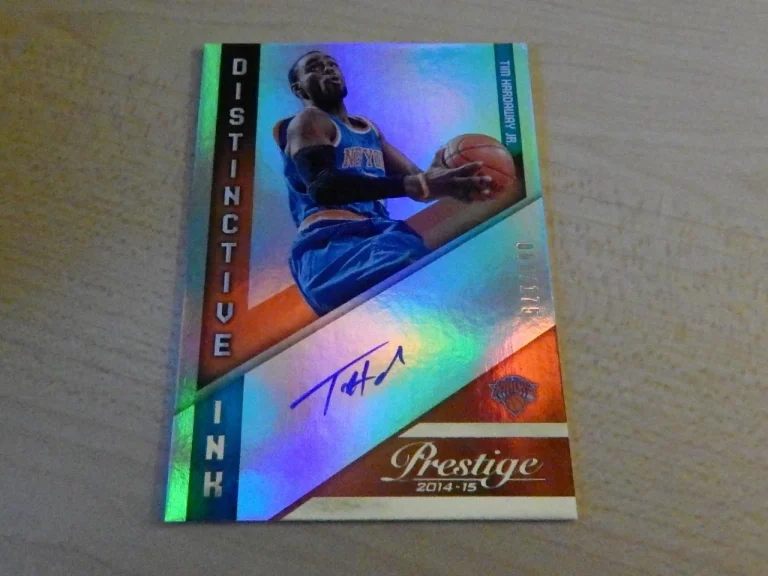 2014-15 PRESTIGE TIM HARDAWAY JR DISTINCTIVE INK ON CARD AUTO #ED /175
