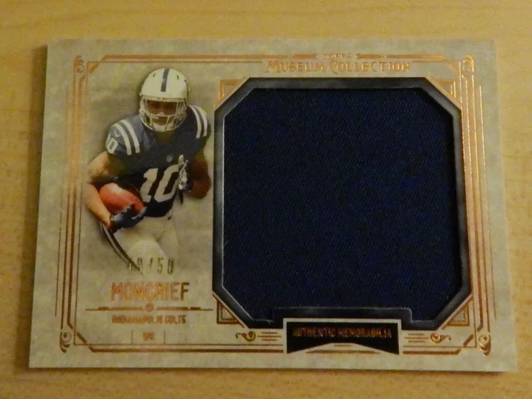 2014 TOPPS MUSEUM COLLECTION DONTE MONCRIEF JERSEY JUMBO RELIC #ED /50 COLTS