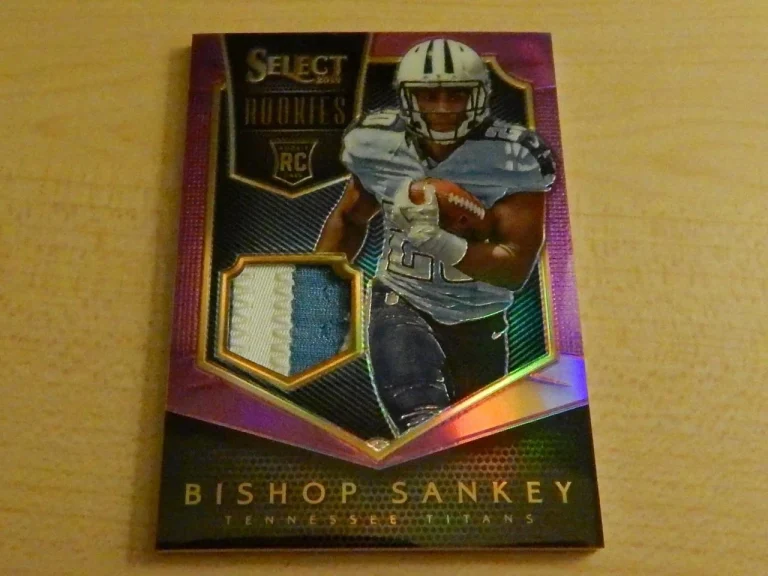 2014 PANINI SELECT BISHOP SANKEY PURPLE REFRACTOR 2 CLR PATCH #ED /35 TITANS RC