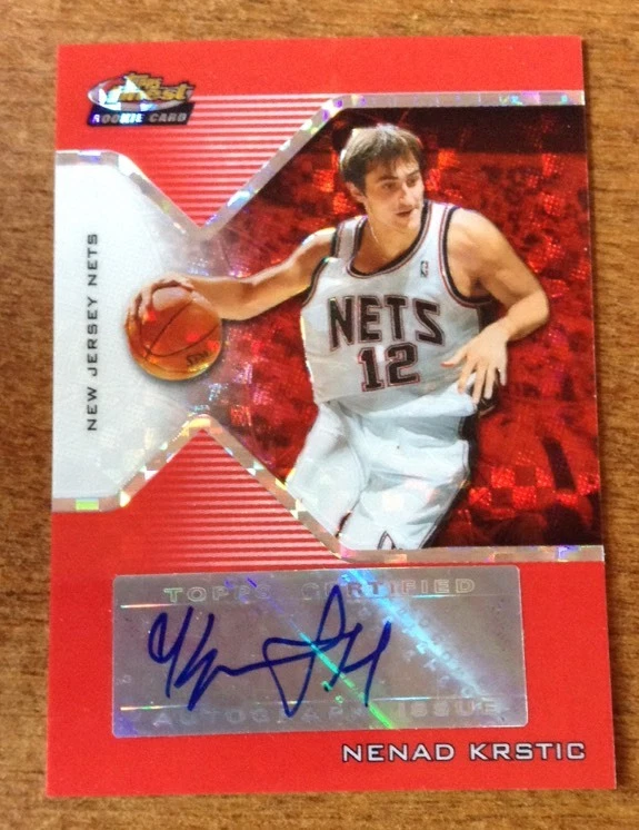 2004-05 Topps Finest RED Refractor #181 Nenad Krstic /59 New Jersey Nets C