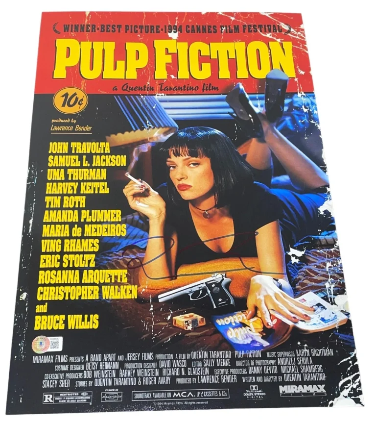 Quentin Tarantino Signed Autograph 12x18 Photo Pulp Fiction Beckett BAS COA
