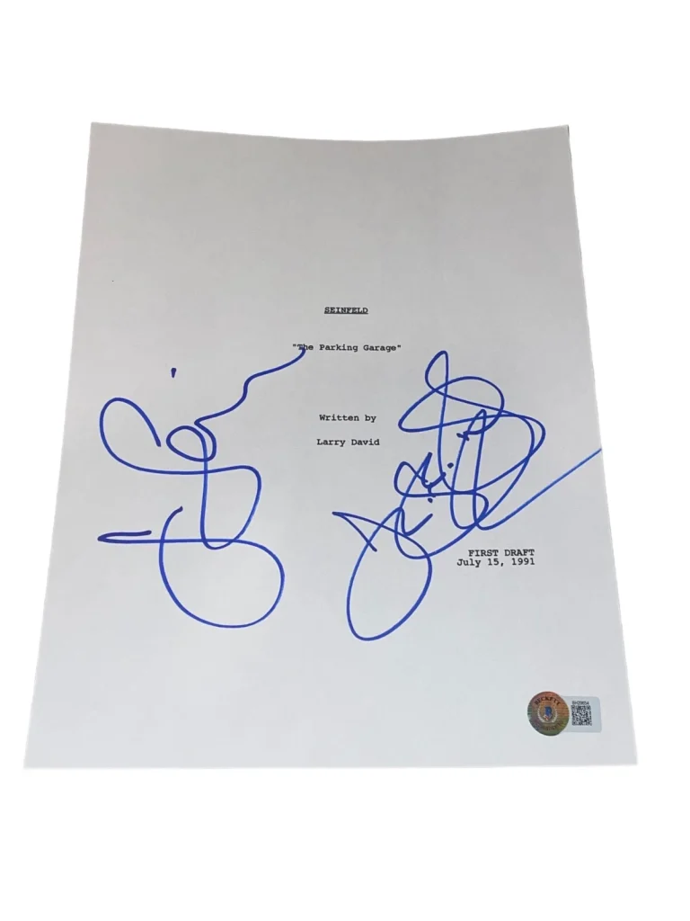 Jerry Seinfeld Julia Louis-Dreyfus Signed 