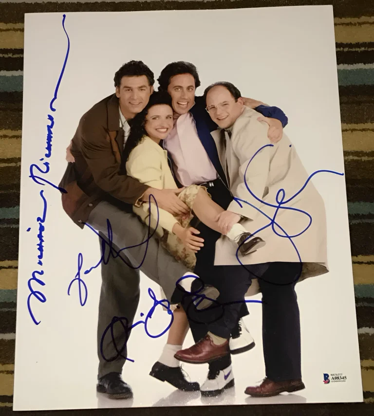 Seinfeld Cast Signed 11x14 Photo Jerry Seinfeld Richards Alexander Dreyfus BAS